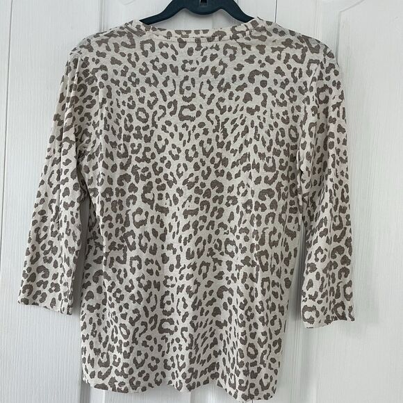 Lucky Brand Small Women’s Cheetah Print Animal Long Sleeve Shirt - Picture 2 of 5